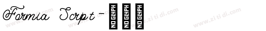 Formia Script字体转换
